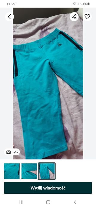Leginsy getry 3/4 firmy Adidas rozmiar S