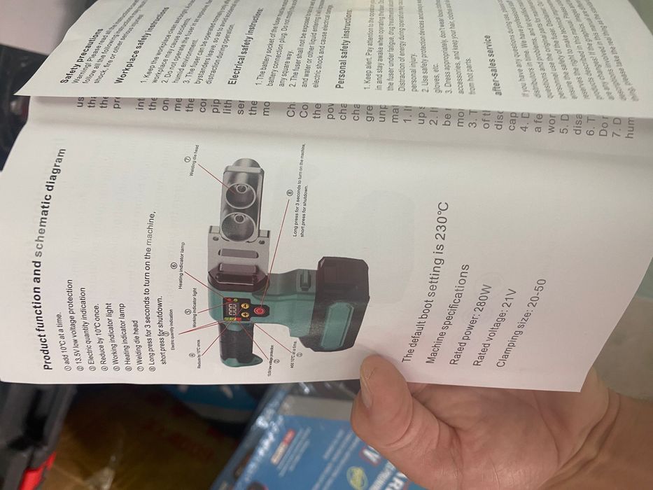 Maquina de soldar tubos a bateria