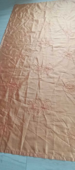 Długie Zasłony gotowe na taśmie do salonu 4 szt komplet pomarańczowe