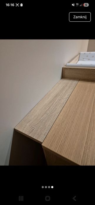 Przewijak na komodę Malm Ikea z blendą maskującą + utwardzony przewija