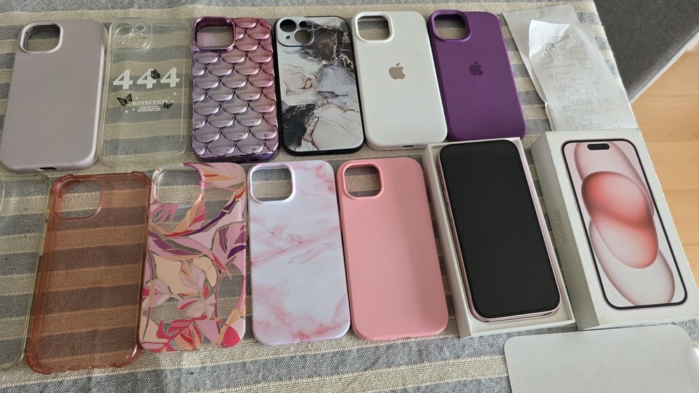 iPhone 15 Plus e 15 256GB, 128GB. Troca/retoma. Fatura, garantia, capa