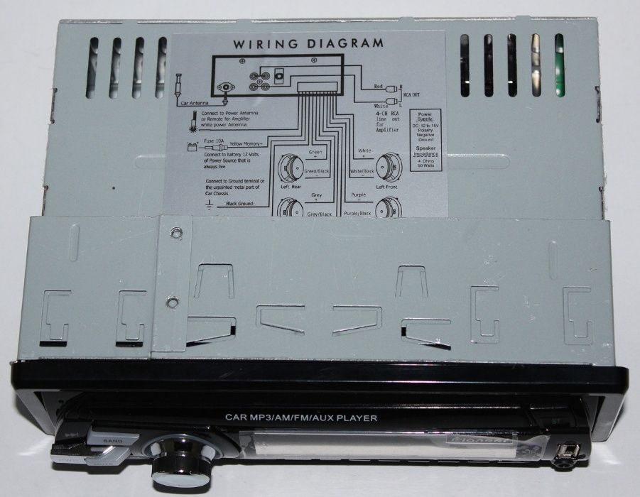 Автомагнитола MP3/AM/AUX Pioneer S-GT430U 4*50W новая(съемная панель)