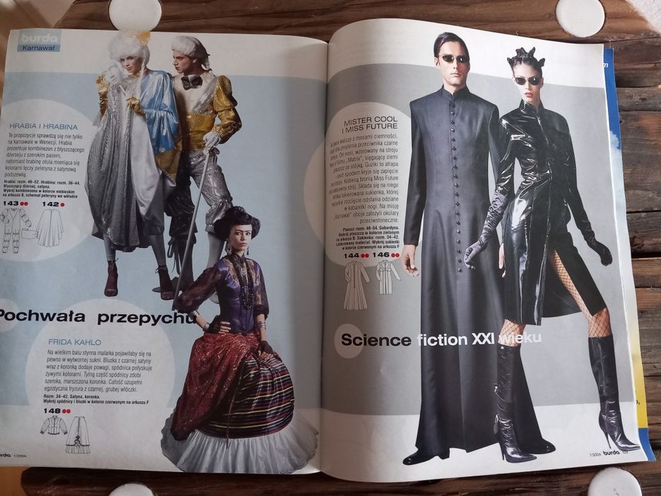 BURDA 1/2004,miesięcznik modowy.