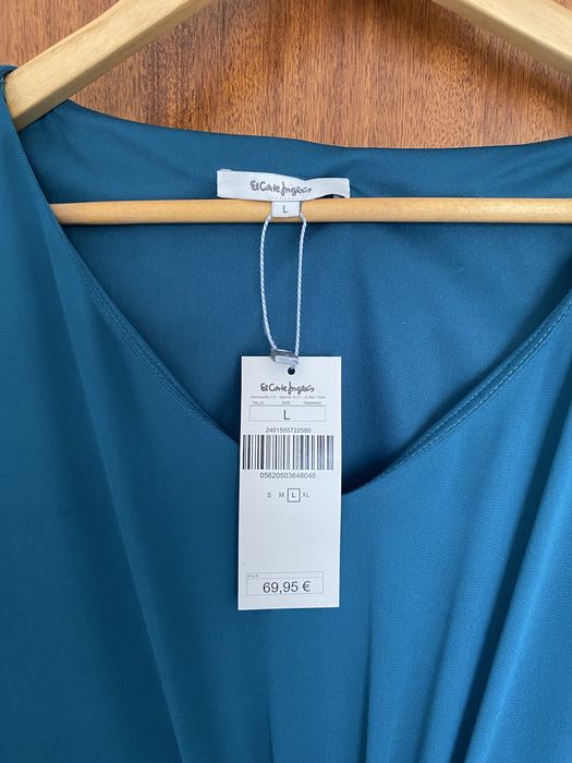 Vestido novo com etiquete el corte ingles azul
