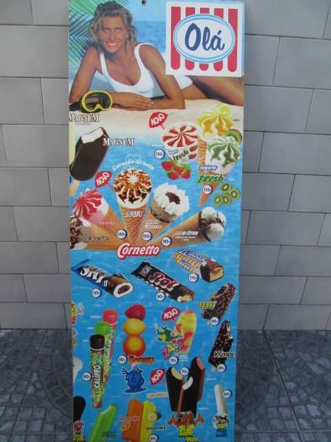Raro Cartaz Gelados Olá Anos 90
