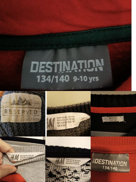 Zestaw bluz i sweterków świątecznych dla chłopca 134