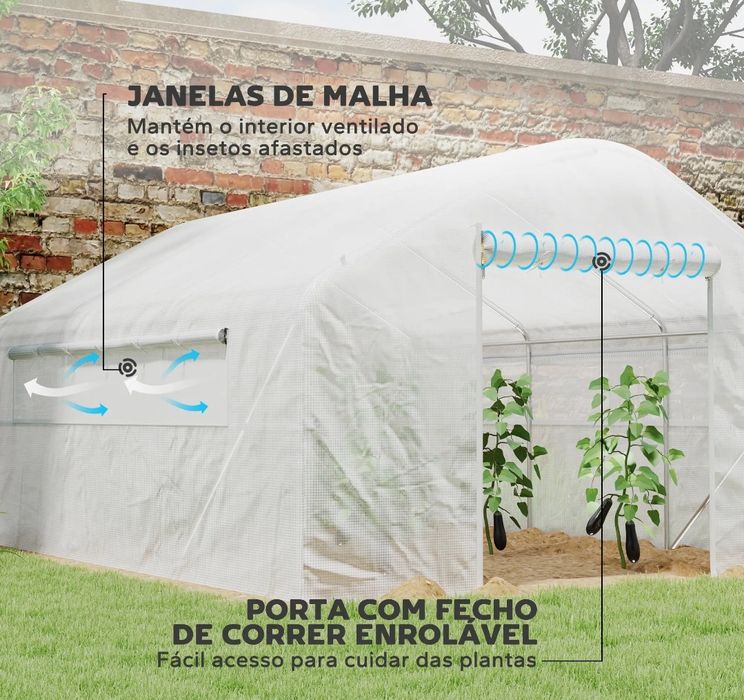 Estufas 4x3x2 metros Novas com entrega incluída.