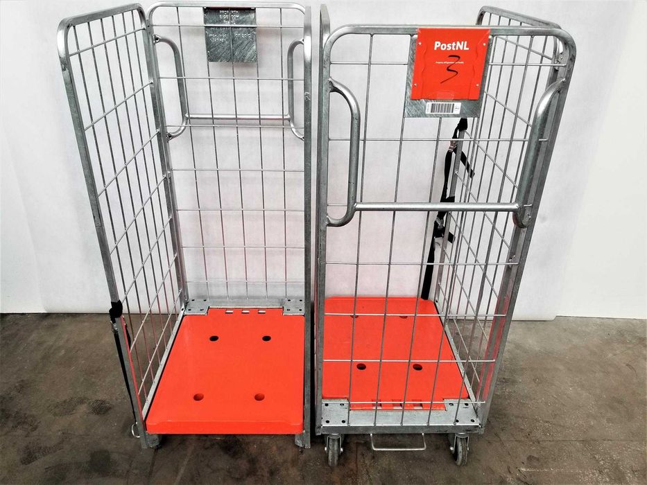 Wózek z HAMULCEM Kosz Magazynowy Kurierski Transportowy Rolkontener