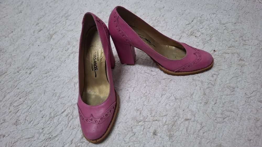 Sapatos salto alto rosa Tamanca 35