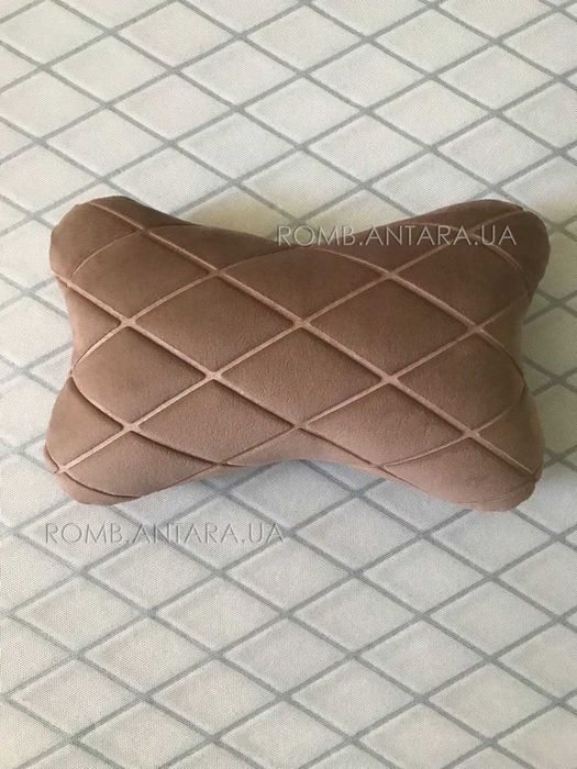 ПРЕМІУМ Подушечки в машину на підголовники Алькантара Екошкіра подушки