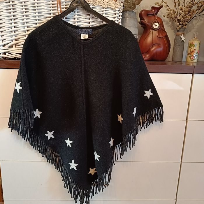 Ponczo wełna jagnięca