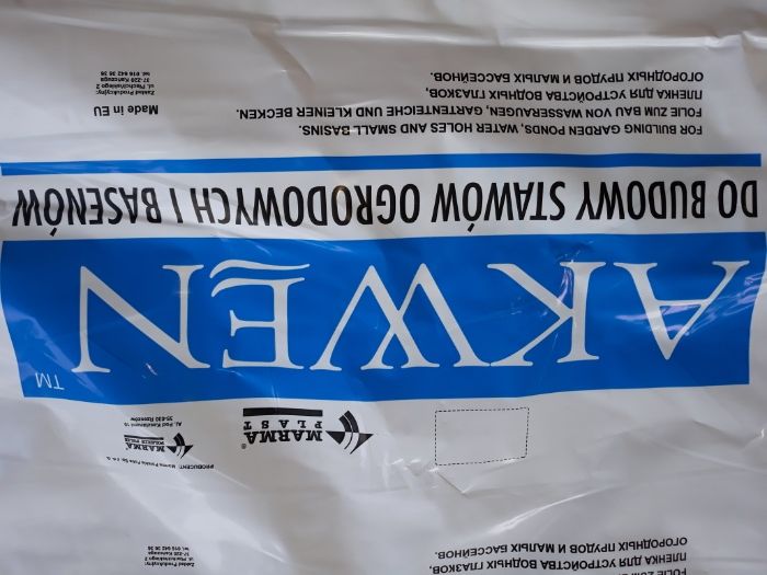 Folia do oczek wodnych i basenów 5x4m. Niebiesko-Zielona