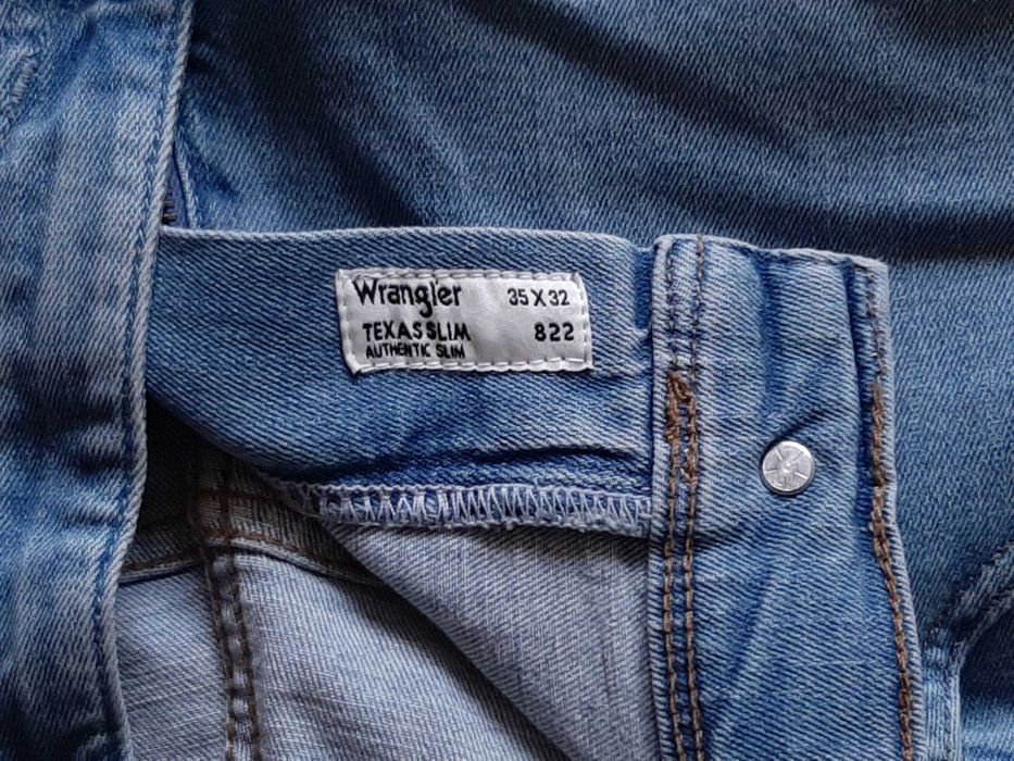jak NOWE WRANGLER Texas Slim 822 35x32 jeansy na zamek