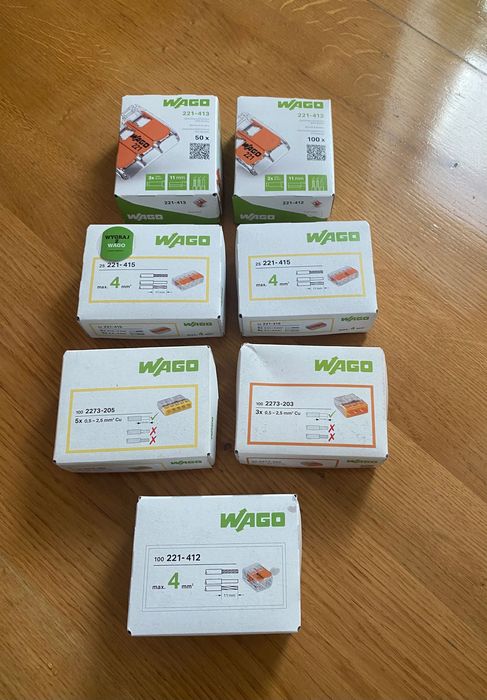 Szybkozłączka WAGO 7 opakowań  linka drut