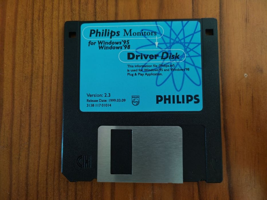 Disquetes de Driver para Monitor Philips Windows 95 e 98 e Genius NetMouse Software