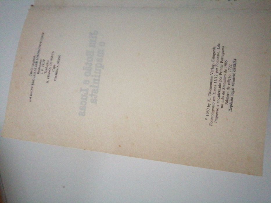 Livro infantil "Jim Botão e Lucas o maquinista"