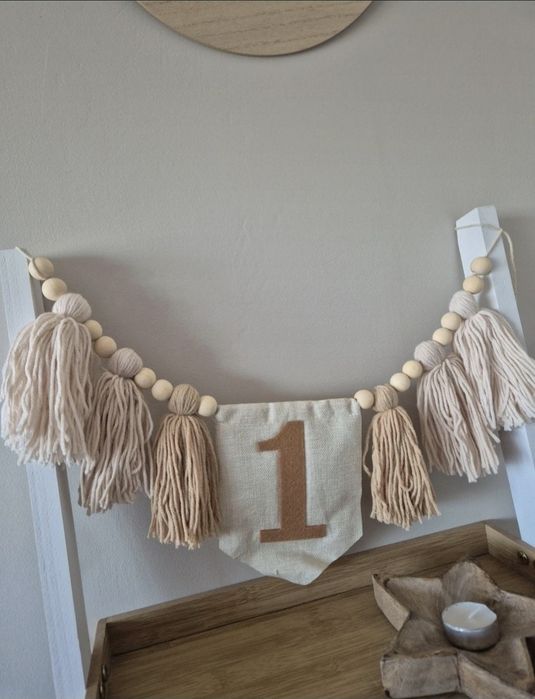 girlanda boho dekoracja na roczek