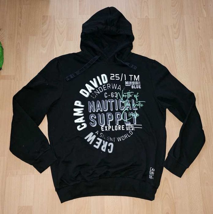 Bluza z kapturem Camp David XXL czarna