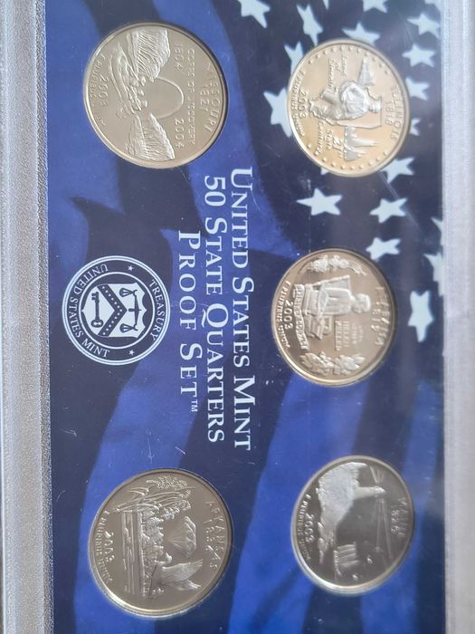 Monety USA Dolar Eisenhover set state quarters