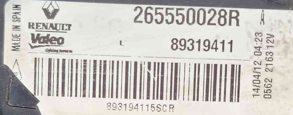 Farolim da Mala Esquerdo 265550028R - RENAULT MEGANE III Hatchback