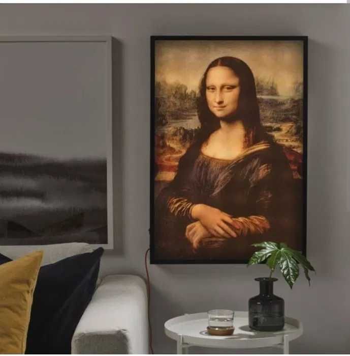 Quadro Iluminado Mona Lisa Coleção MARKERAD de Virgil Abloh x IKEA