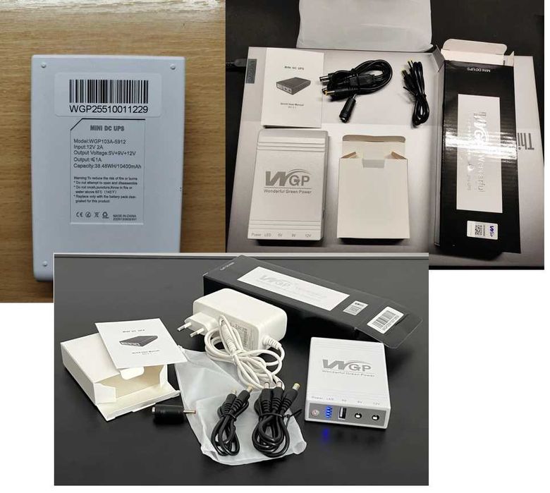 Безперебійник  Mini DC ups WGP 10400mAh Міні ДБЖ 5v-9v-12v для інтернету 36wh