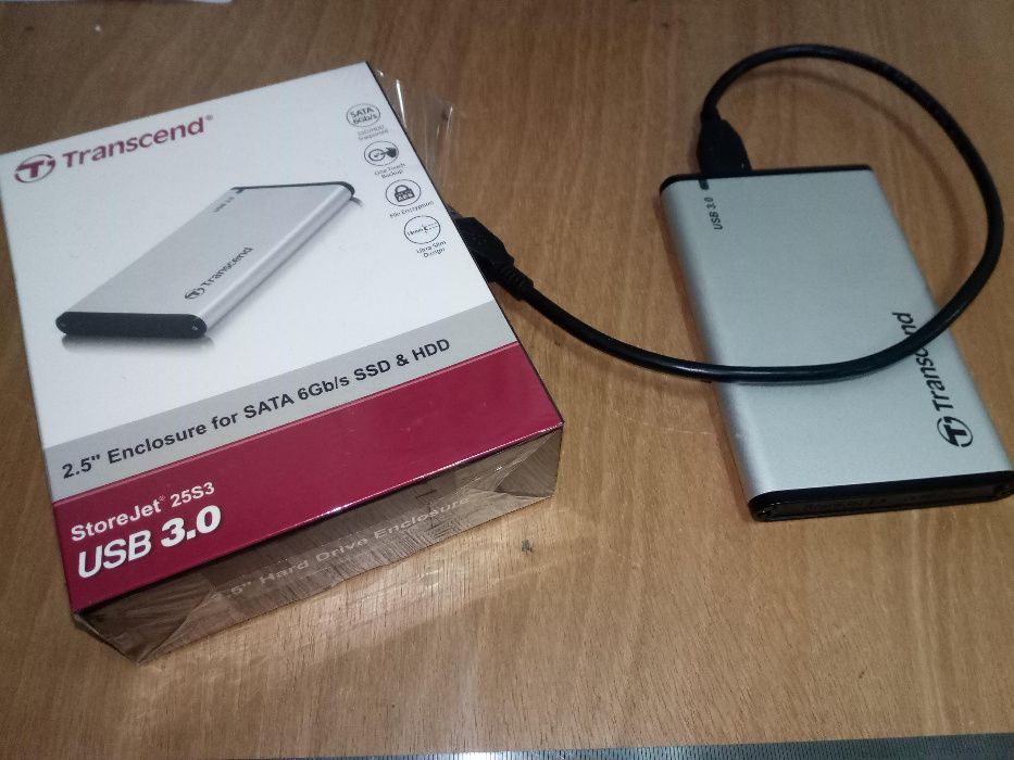Transcend Enclosure para SATA 6gb/s SSD e HDD 2.5", novo