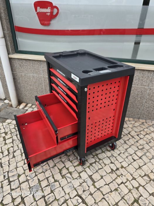 Carrinho de ferramentas 6 gavetas 4 completas novo