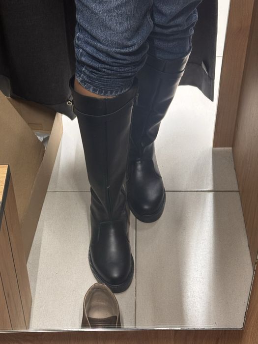 Сапоги жіночі чоботи високі труби