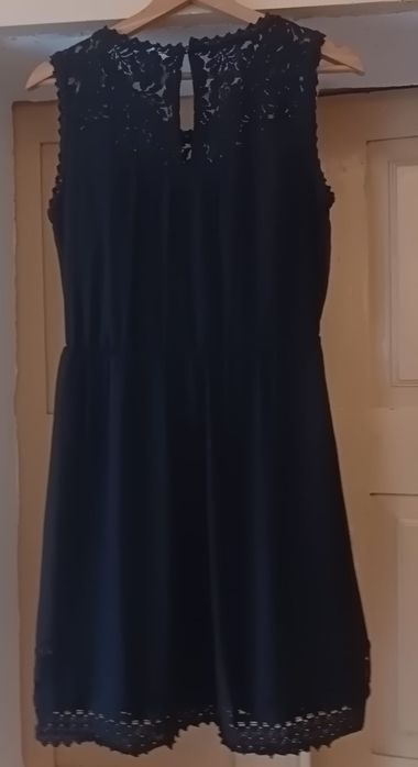 Vestido de renda preto casual
