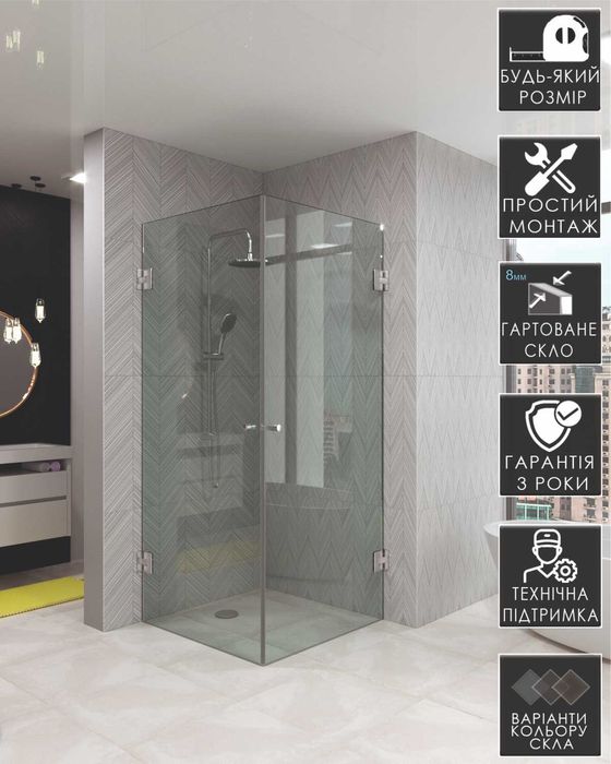 Душові двері. Перегородки в душову.
