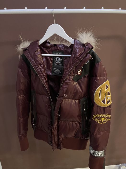 Geronimo down jacket with fur