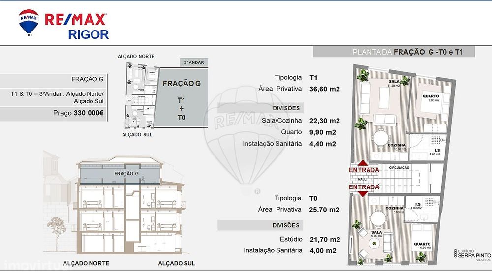 Apartamento T1 para venda