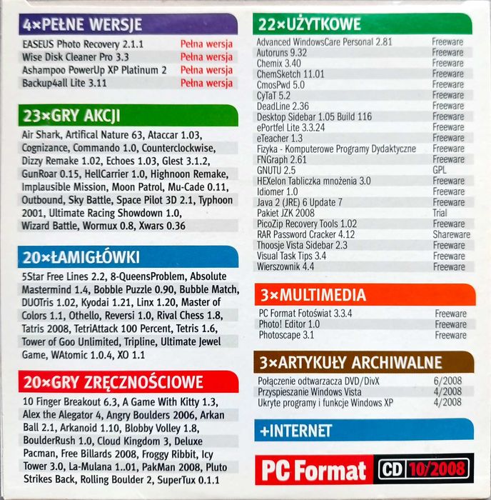 PC Format - 4 pełne wersje na płycie CD