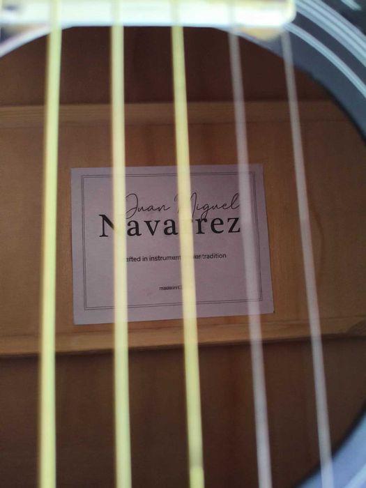 Guitarra Acústica Juan Miguel Navarrez Preta - Impecável, Com Capa!