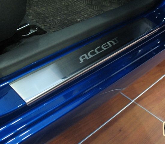 Accent IV акцент накладки на пороги. Нерж.