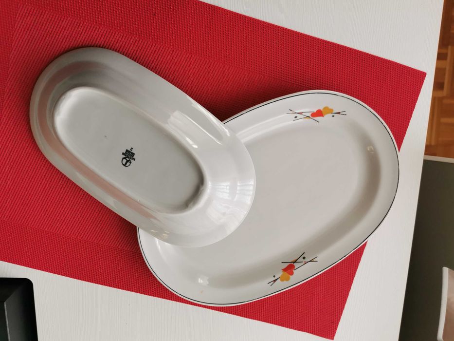 Lubiana PRL dwa półmiski porcelana