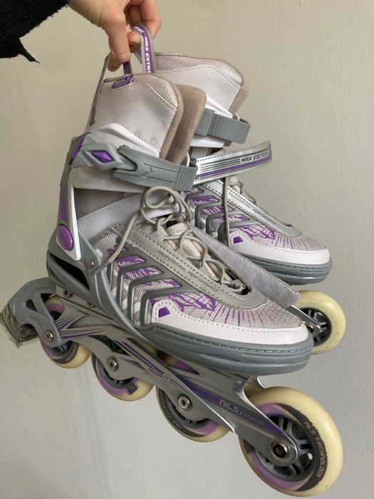 Rolki łyżworolki damskie 40 jak nowe OCHRANIACZE GRATIS skating