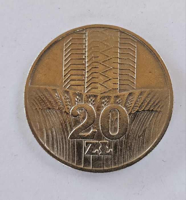 Moneta Wieżowiec i Kłosy 20 zł  PRL
