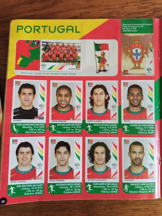 Caderneta Oficial Panini Mundial 2006 . incluí Cromo Cristiano Ronaldo