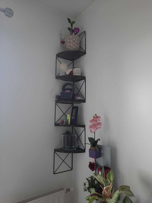 Loftowa narożna kwietnik dekoracja ścienna półka 5 poziomów