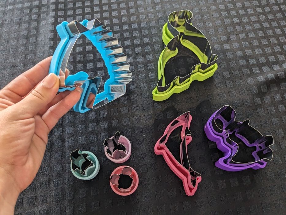 7 cortadores de bolachas, panquecas, etc