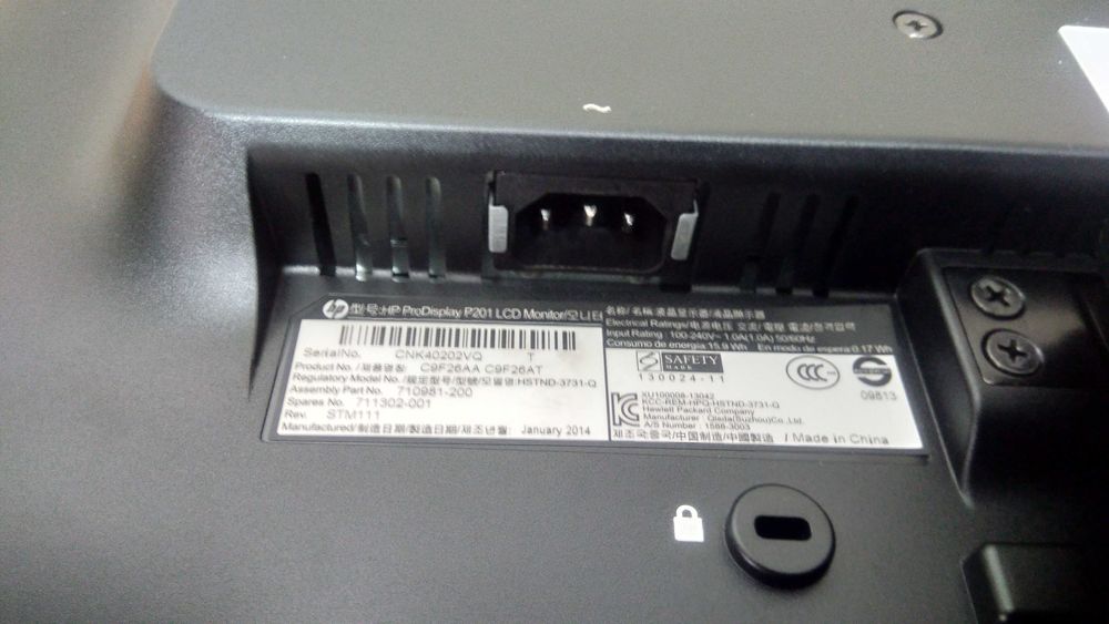 Monitor HP LCD Led de 20 Polegadas, modelo C9F26AA, como novo