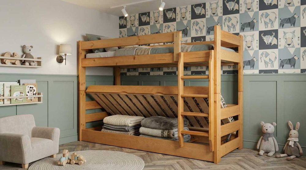 łóżko piętrowe DOMINATOR 80x200 otwierane z pojemnikiem dowolny wymiar