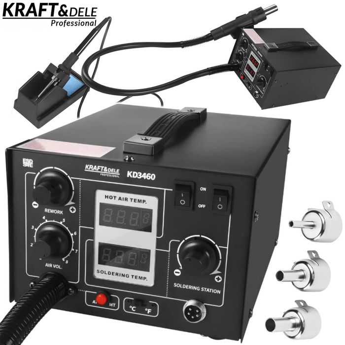 KRAFT&DELE Spawarka Plastiku Wielofunkcyjna Stacja Lutownicza KD3460