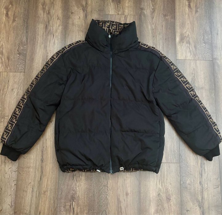 Пуховик Fendi Reversible FF Logo Puffer Jacket 2020 Orginal (кур — zdjęcie 3