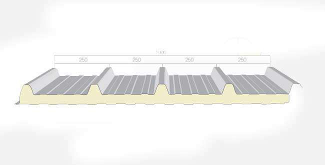 Painel Sandwich Cobertura 5 Ondas