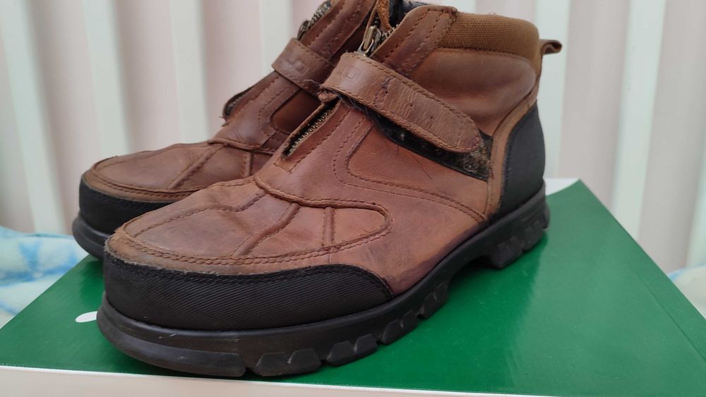 Ботинки чоловічі Італія з натуральної шкіри черевики теплі зима