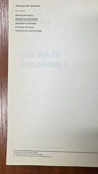 Książka obsługi Star 200