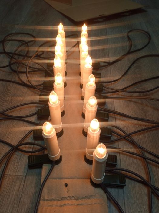 Гирлянда СВЕЧИ большие на прищепках ГДР